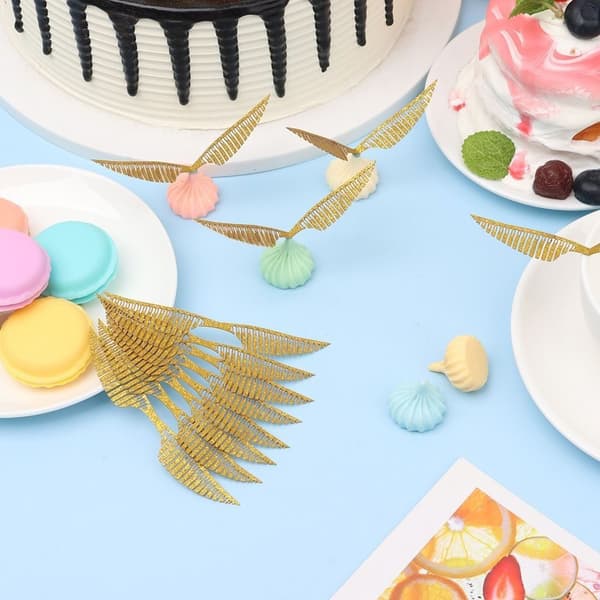 100 kpl Wings Chocolate Card Insert Gold Cake Card Insert 2 2 2