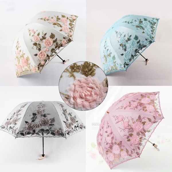 Paraply Uv Paraply GRÅ 3-FALL 3-FALL Gray 3 Fold-3 Fold