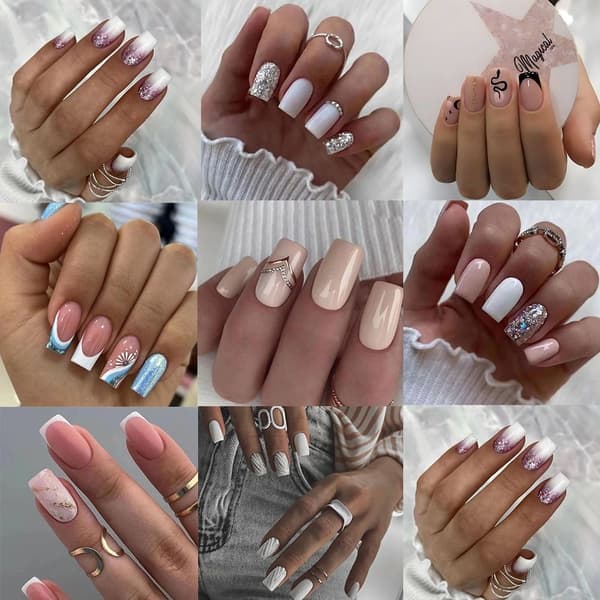 24st False Nails Short Square DY491 DY491 DY491