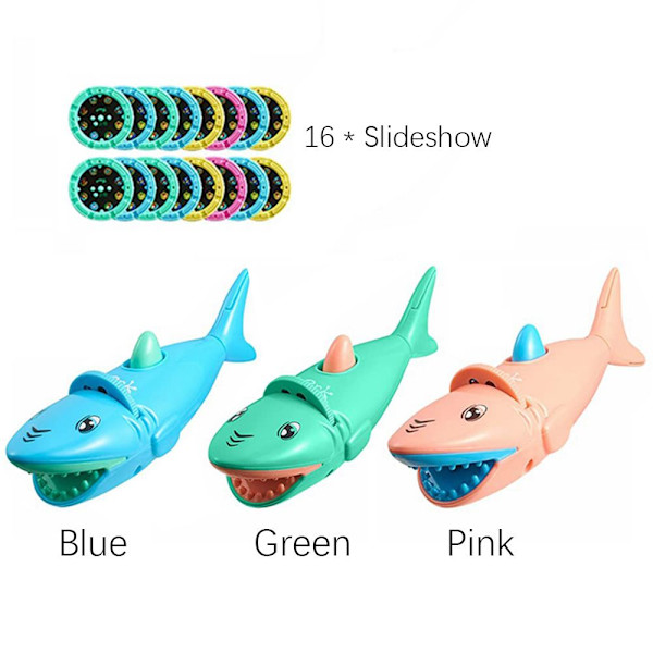 Sarjakuva Shark Projector Luminous Projection Taskulamppu VIHREÄ Green