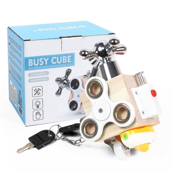 Busy Cube Montessori pædagogisk legetøj 1 1 1