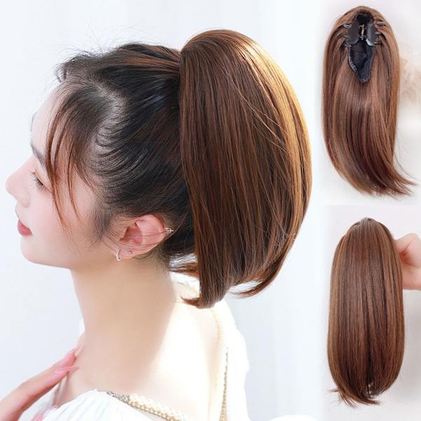 Claw Clip Ponytail Peruukki Ponytail Clip VAALEENRUSKEA Light Brown