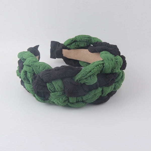 Tjockt flätat pannband Twist braids Plisserat hårband C C C