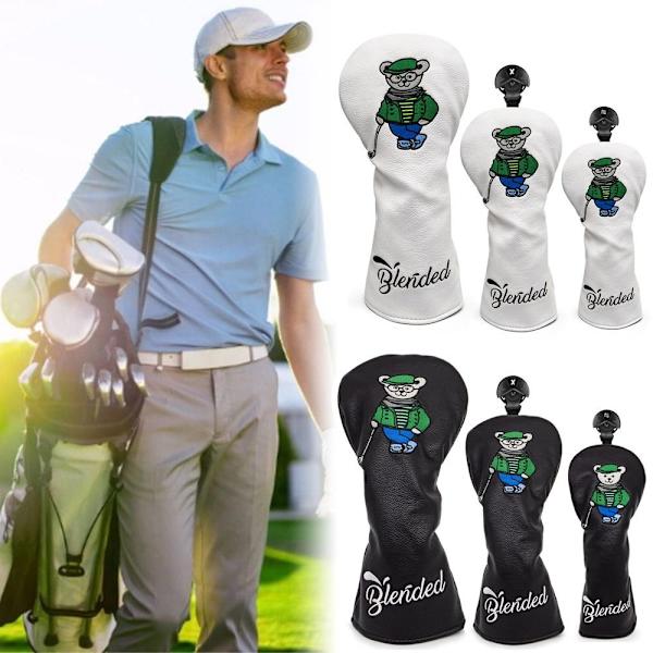 Golfkøllehoveddæksler Golf trædæksel SORT FØRERDÆKKE FØRER Black Driver Cover-Driver Cover