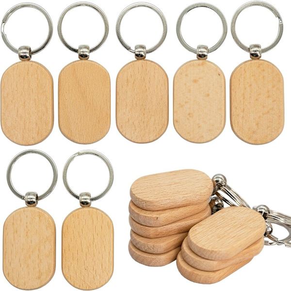 Blank Wooden Key Chain Wooden Key Chain Rektangel Wood Blanks