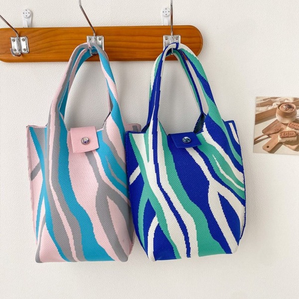 Strikk håndveske Tote Bag ORANSJE orange