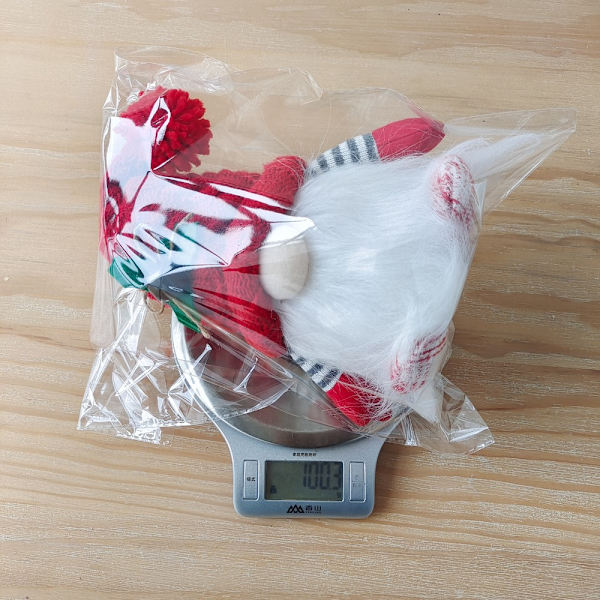LED-glödande juldockaprydnad Julsittande tomte Without Battery