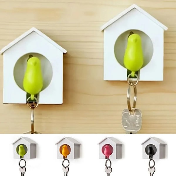 Bird Key Holder Nøkkelring GUL yellow