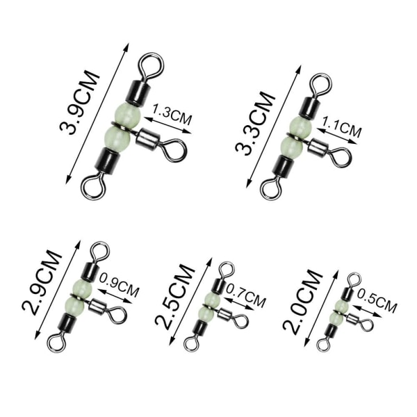 20 stk Fiskepinne Line Connector 3 Way 1X2 1X2 1x2