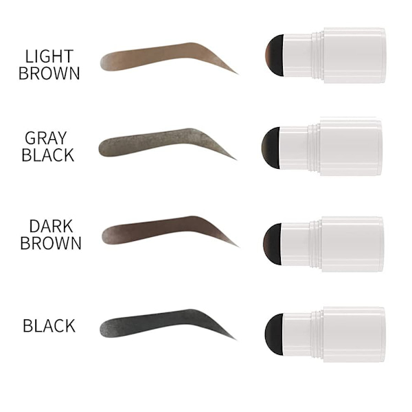 1 Set Perfekt En-stegs Ögonbrynsstämpel-kit light brown