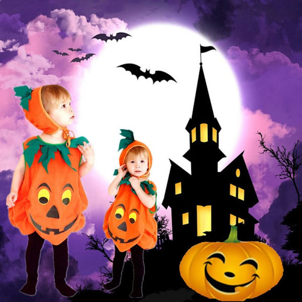 Baby Halloween Kostym Halloween Pumpkin Jumpsuits 80CM 80cm