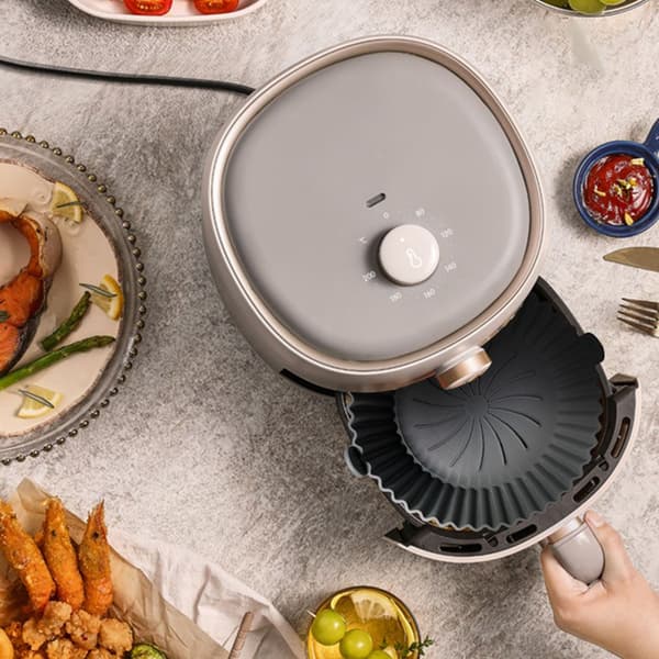 Air Fryer Silikon Ångkokare Foder GRÖN