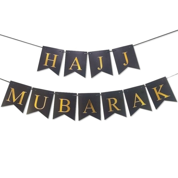 Eid Mubarak Banner Flag Ramadan Kareem Måne Stjärna
