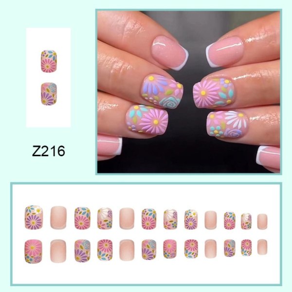 24st False Nails Short Round Z216 Z216 Z216