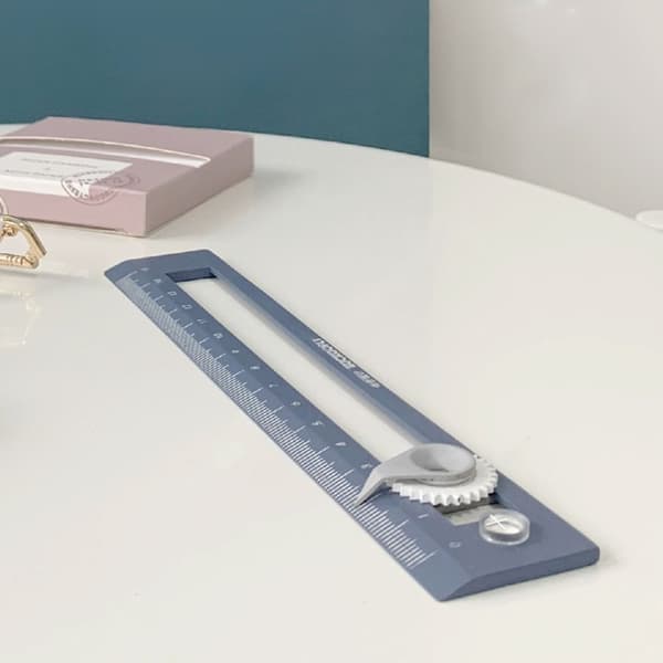 2 STK Kompass Linjal BLÅ Blue