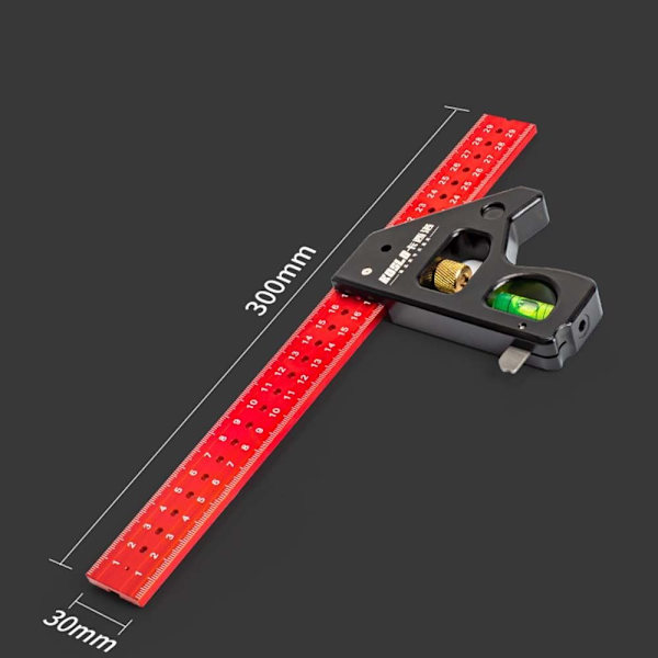 Kombination retvinklet lineal niveaumåler 40CM 40cm