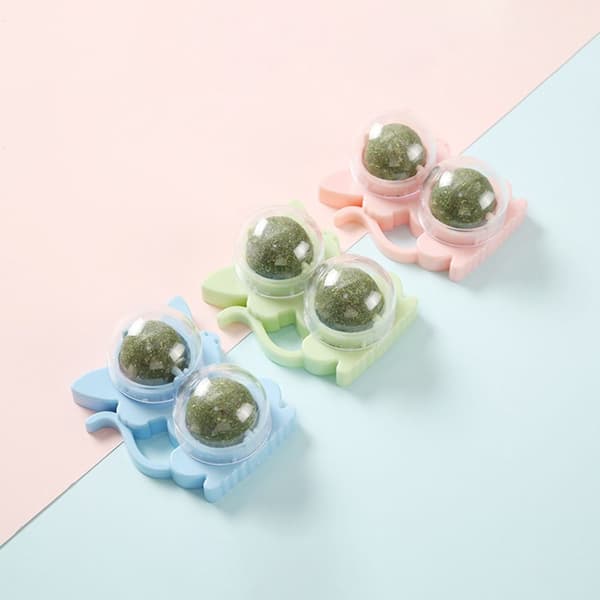 Cat Mint Cat Catching Ball GRØN green