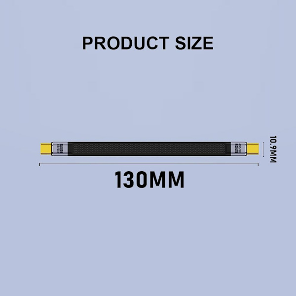 40 Gbps USB4.0-kaapeli USB C - Type C -johto MM PYSTYTAIVUTUS MM M-M Vertical Bend