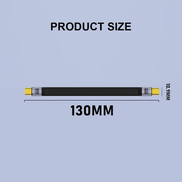 40 Gbps USB4.0-kabel USB C til Type C-ledning M-M MIDDELBØJNING M-M M-M Middle Bend