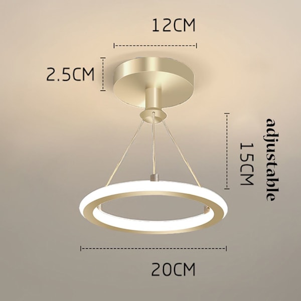 Modern Pendellampa Guldstångslampa LED-taklampor