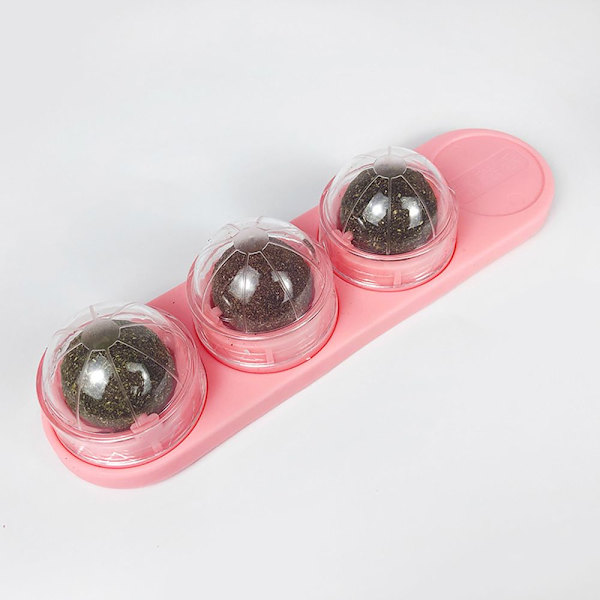 Naturlig kattemynte Cat Wall Stick-on Ball leketøy ROSA pink