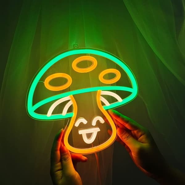Mushroom Neon Light Svamp Neonskylt D D D