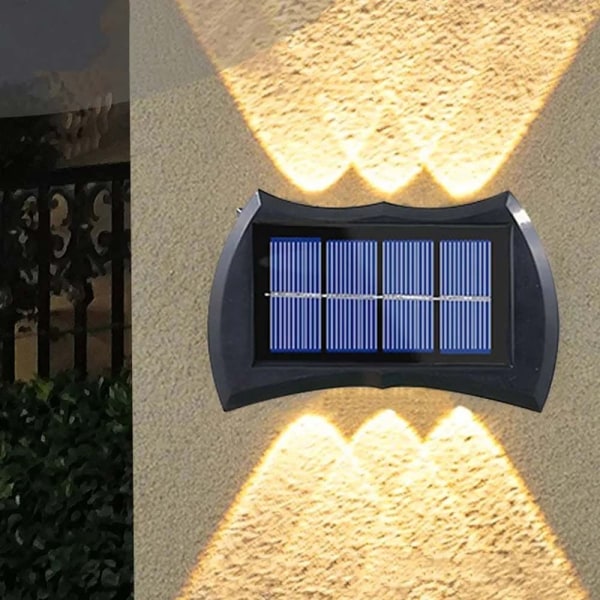 LED Solar Light Exteriör Vägglampa 6LED WARM 6LED WARM 6LED Warm
