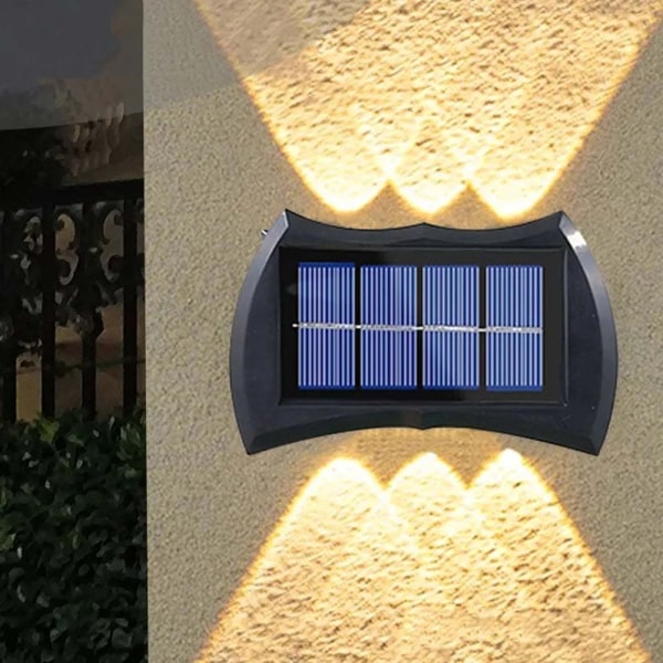 LED Solar Light Udvendig Væglampe 6LED WARM 6LED WARM 6LED Warm