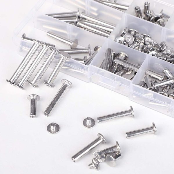 90 set Bindningsskruv Stolpe Bindningsskruvar Assorted Kit