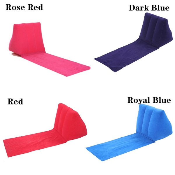 Utomhus uppblåsbar solstol Soft Relax Ryggkudde ROSE RED rose red