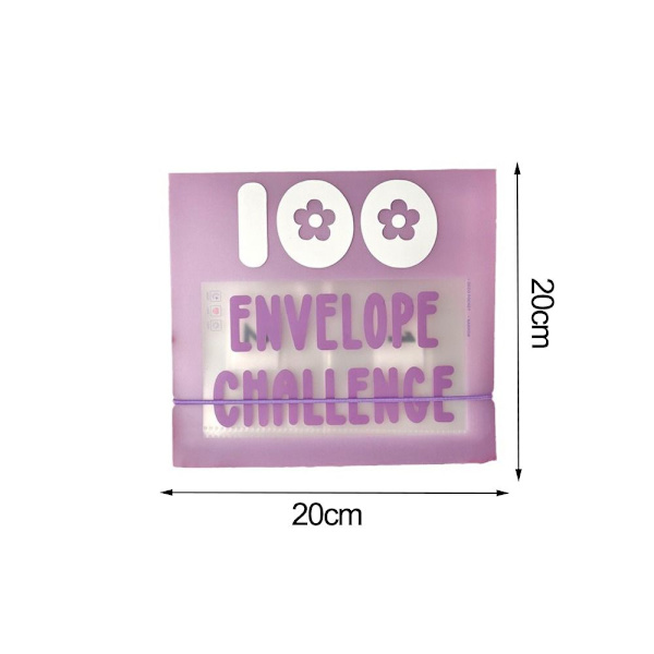 100 Envelope Challenge Binder A5 Binder Sleeve KELTAINEN Yellow