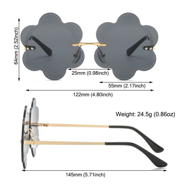 Flower Lens Solbriller Mode Solbriller SORT SORT Black
