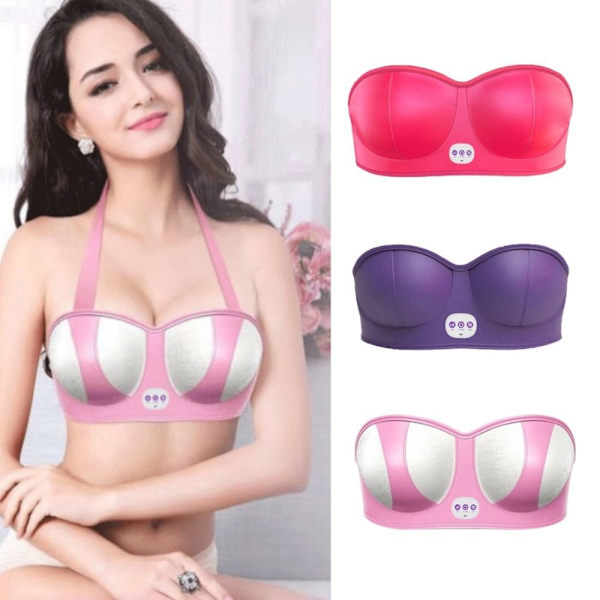 Elektrisk Bröstmassager Bröstvärmestimulator LILA purple