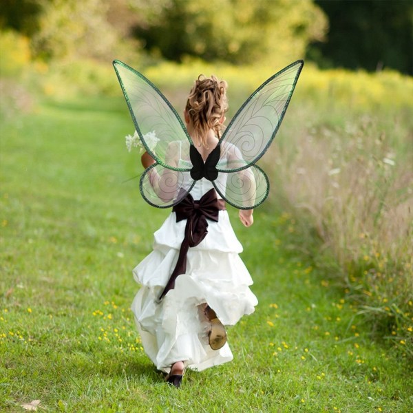 Butterfly Fairy Wings Princess Angel Wings GRÖN (4 ST) GRÖN Green (4 Pcs)