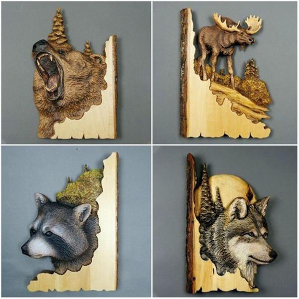 Skulptur Vægophæng WOLF WOLF WOLF