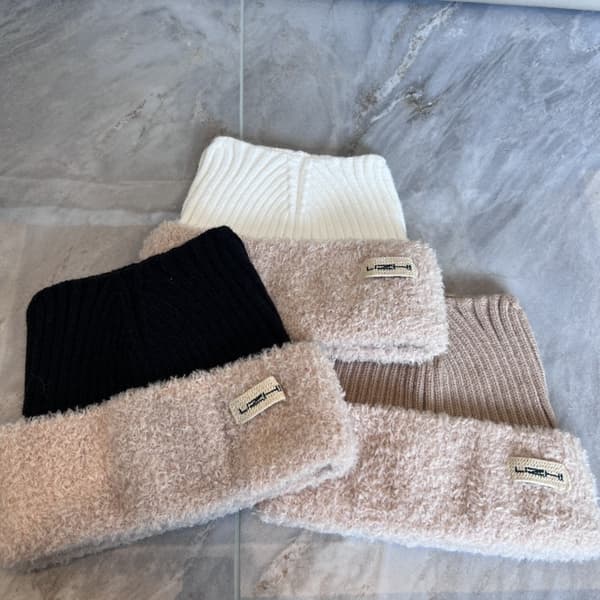 Cat Ear Hat Stickad mössa KHAKI khaki