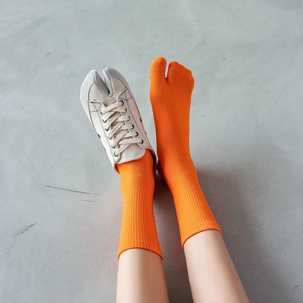 Split Toe Socks To-Toed Sokker SORT black