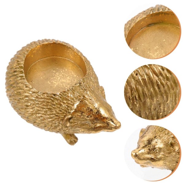 Hedgehog Lysestage Fyrfadsstage GULD Gold