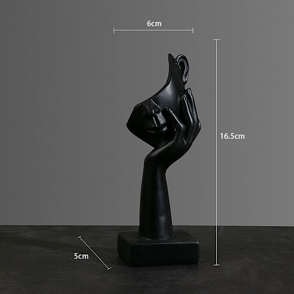 Abstrakt statue Desktop Ornament SORT B B Black B-B