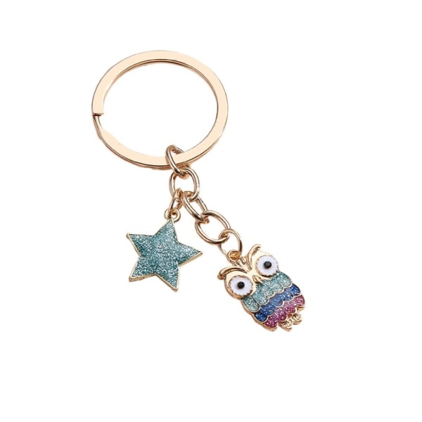 2 kpl Owl Keychain Star -avainrengas 2 2 2
