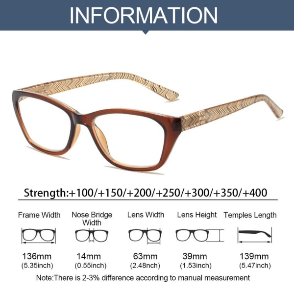 Lesebriller Briller BROWN STRENGTH 300 Brown Strength 300