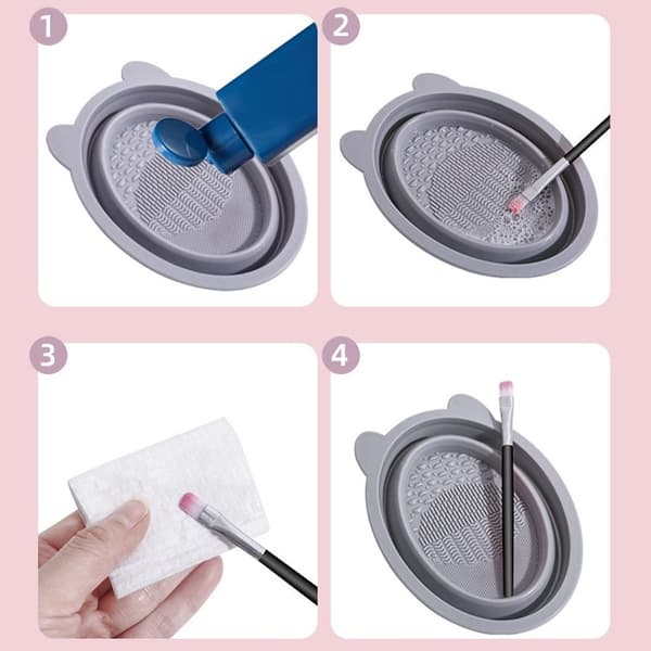 2st Makeup Brush Cleaner Tvättskål GRÅ GRÅ grey