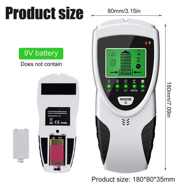 Väggdetektor Edge Stud Finder Elektronisk dubbsensor