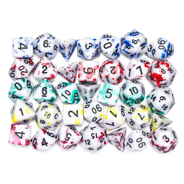 7 kpl / set DND Dice Polyhedral Noppa TAVAALLINEN 5 TAVANINEN 5 ordinary 5