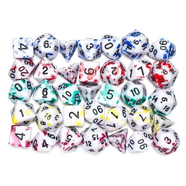 7 Stk/sæt DND Terning Polyhedral Terning FARVE ÆNDRING 5 FARVE color changing 5
