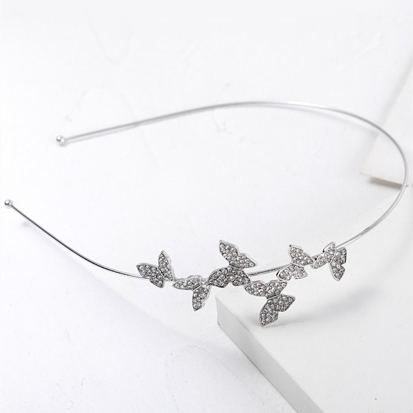 Rhinestone Hårbøyle Brudehårtilbehør SILVER1 SILVER1 Silver1
