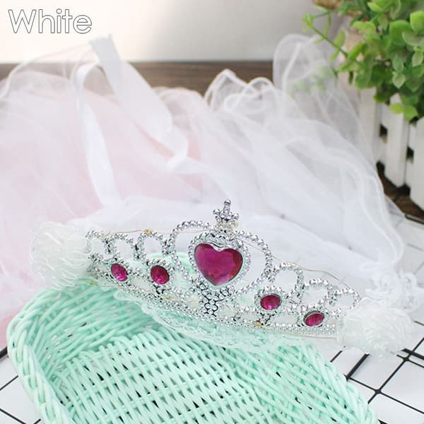 Glødende Rhinestone Hodeplagg Crystal Pearl Hodeplagg HVIT White