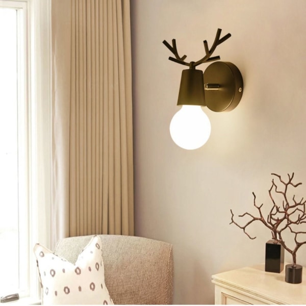 Antlers Vegglampe HVIT TRESTIL TRESTIL white wooden style-wooden style