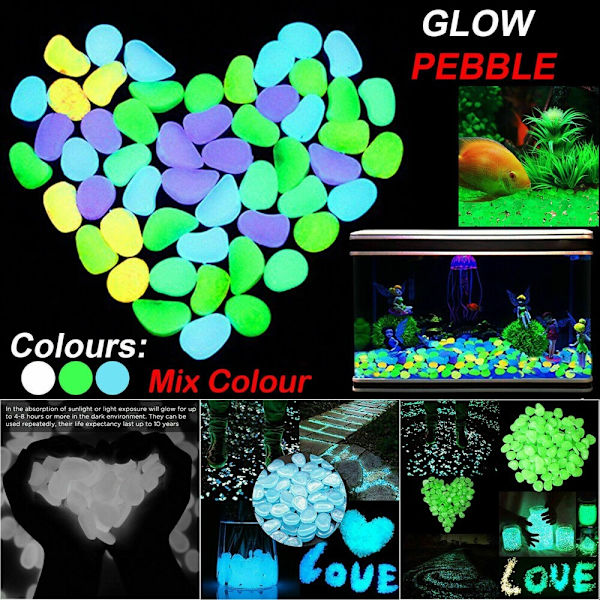 Glow In The Dark Stones Glow Pebbles MULTI-FARVE MULTI-FARVE Multi-colour