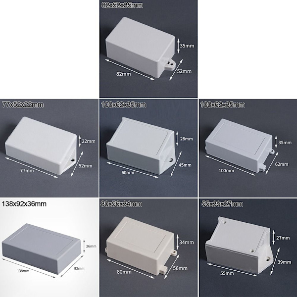 Elektronisk projektboks Vandtæt dæksel Projekt 55X39X27MM 55x39x27mm